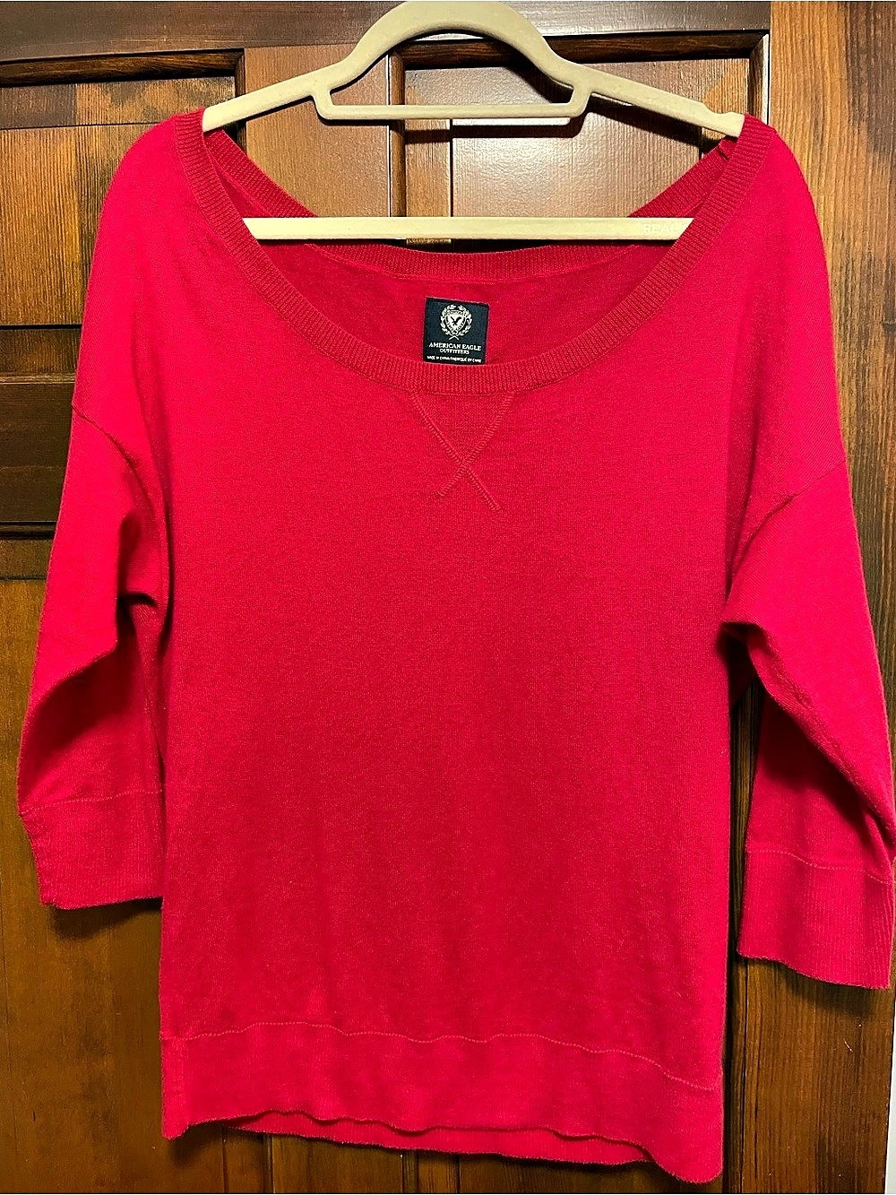 American Eagle Outfitters Long Sleeve Sweater in Red Size Medium